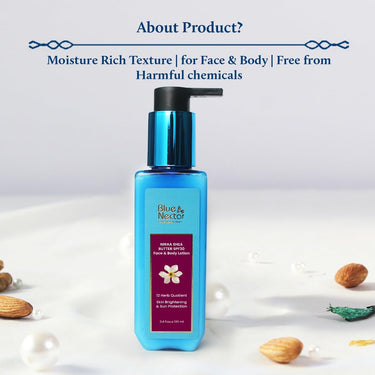 Blue Nectar SPF 30 PA++ Body Lotion with Body Butter for Women & Men | Plant Based Sunscreen Body Lotion for Women for UVA/B Sunlight Protection for Glowing Skin (200ml)